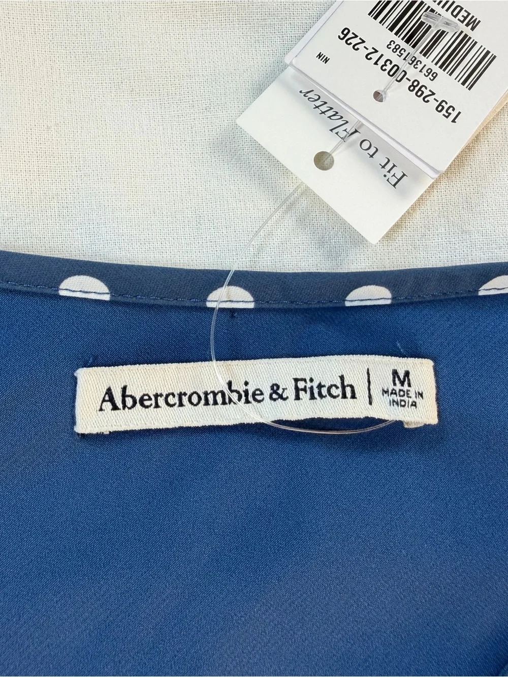 Abercrombie & Fitch Navy and White Polkadot and Stripe Slip Maxi Dress NWT